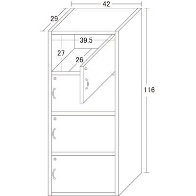 ふるさと納税 海南市 鍵付き4段ボックスR　ブラウン |  | 03