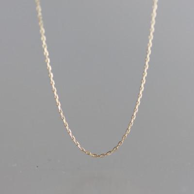 ふるさと納税 大津市 【K10イエローゴールド 小豆チェーンネックレス】40cm 肌になじむ 華奢ゴールドアクセサリー