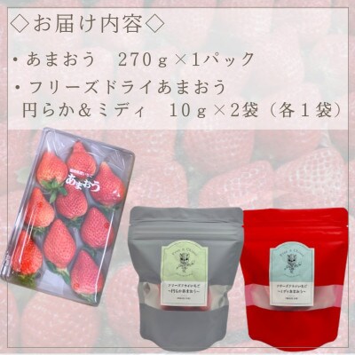 あまおう食べ比べセット【生いちご＆フリーズドライ】(筑後市)【配送不可地域：離島】