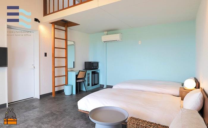 徳之島リゾートホテル＆オフィス宿泊券（お二人様 朝食付） ( ホテル リゾート オーシャンビュー プール BBQ 星空 観光 宿泊 鹿児島 奄美 徳之島 世界自然遺産 海 朝食付 )