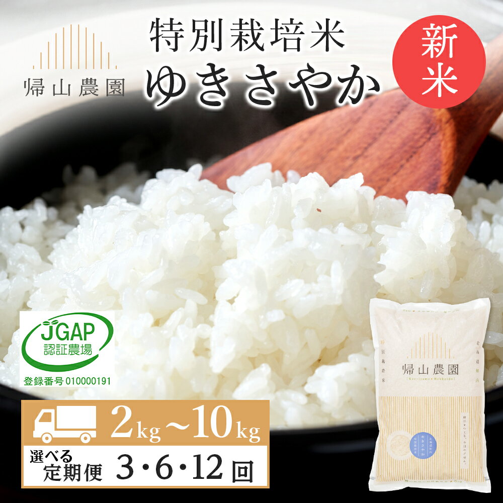 【ふるさと納税】【令和7年産新米予約】【選べる定期便】お米 定期便 ゆきさやか 2kg〜10kg 特別栽培米産地直送《帰山農園》知内町 ふるさと納税 米 こめ 北海道産お米 北海道米 美味しいお米 北海道産米 道産米 ふるさと納税 秋 旬