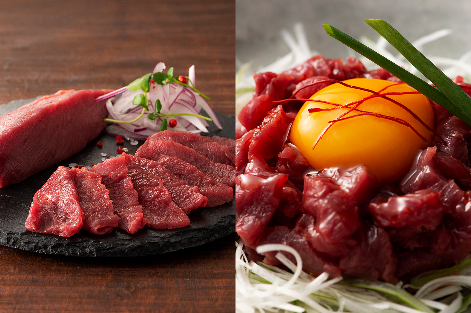 フジチク国産馬刺しとユッケのセット 2セット 合計約620g