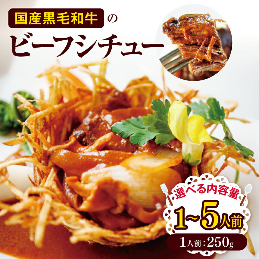 【ふるさと納税】国産黒毛和牛のビーフシチュー 1～5人前 ｜ シチュー 洋食 温めるだけ 洋風 惣菜 冷凍 食品ふるさと納税 長野県 松本