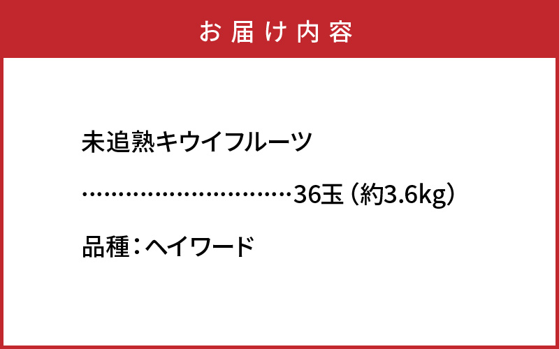 未追熟 キウイフルーツ 36玉（約3.6kg）_2302R