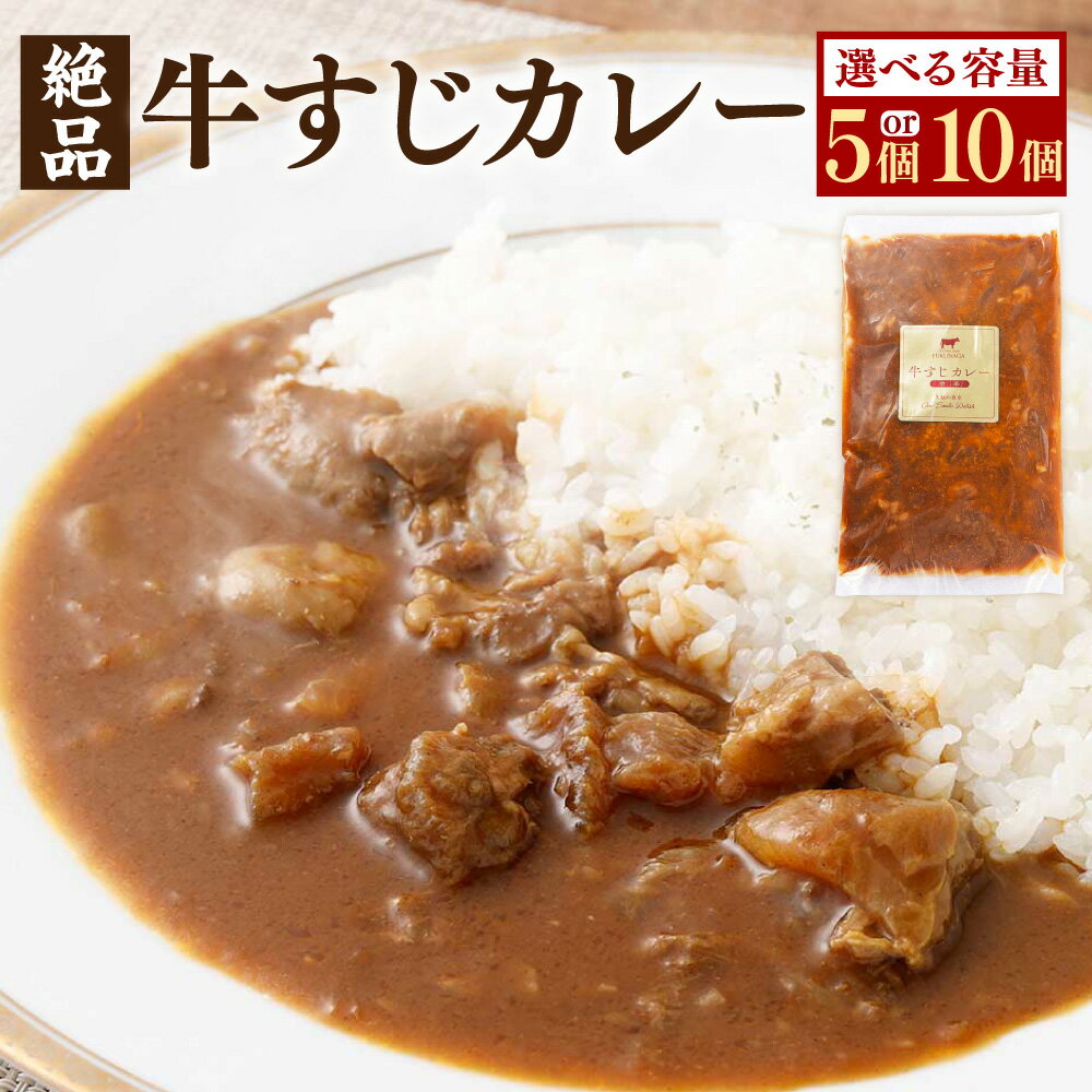 【ふるさと納税】＜選べる内容量＞絶品牛すじカレー 計1.1kg（220g×5個入） / 計2.2kg（220g×10個入） カレー カレーソース 中辛 牛すじ 牛肉 お肉 惣菜 ご飯のお供 ごはんのお供 冷凍 福岡県 遠賀町 送料無料