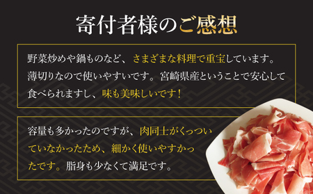 KU092-2 【数量限定】宮崎県産豚こま切れ 計2kg(200g×10パック) 便利な個包装 【KU092】