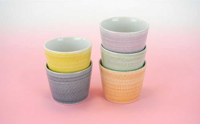 【波佐見焼】蕎麦猪口（マルチカップ）5色カラー そばちょこ 小鉢 陶器【鐵山陶器】 [ZD08]