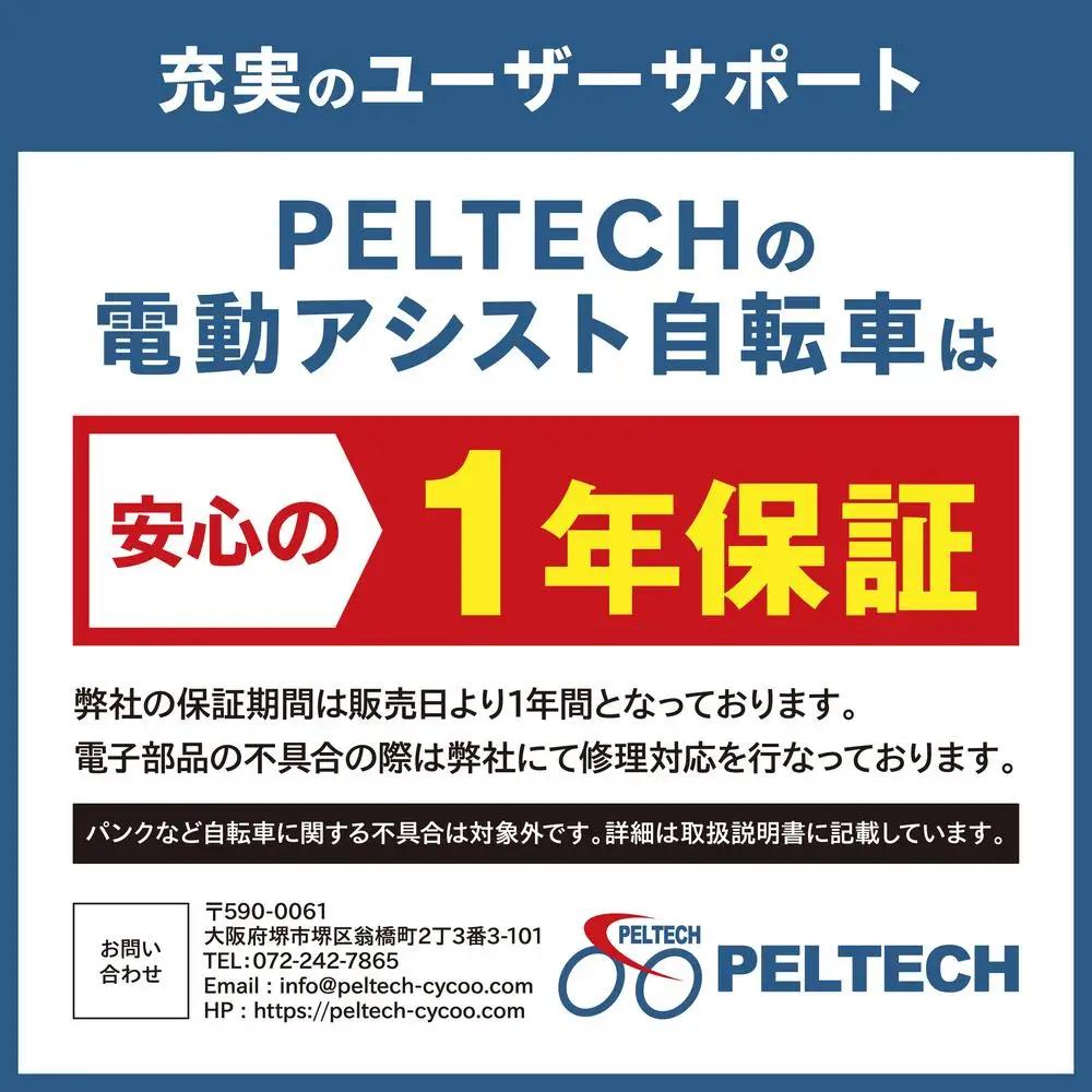 PELTECH ペルテック 100％完成 電動自転車 20型 マットブラック チャイルドシート付 子供 自転車