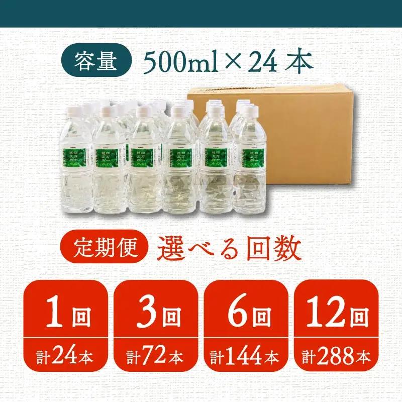 【定期便6回】 500ml 24本 備蓄 ミネラルウォーター 天然水