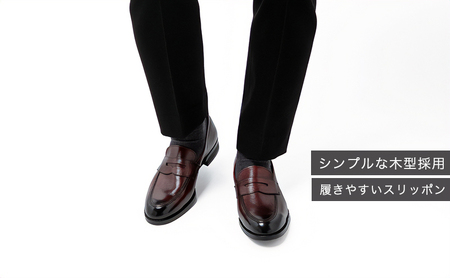 倭イズム牛革マッケイビジネスシューズ紳士靴 YAP700 ワイン 25.5cm