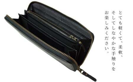 シカ革 長財布 黒 9cm×19cm×2cm 財布 革製品 シカ 鹿 メンズ レディース ファッション 小物 ギフト 贈り物 プレゼント レザー 九州産 日本製 国産 「えびのブランド」認証産品 送料