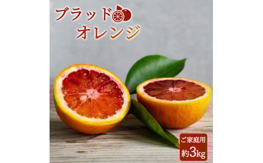希少な柑橘!紀州有田産ブラッドオレンジ約3kg 【ご家庭用】※2026年3月上旬頃〜3月中旬頃 (お届け日指定不可) 【uot771】