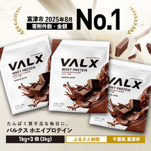 【7営業日以内発送】VALX ホエイプロテイン 年内発送 3kg チョコレート風味 プロテイン チョコレート チョコ