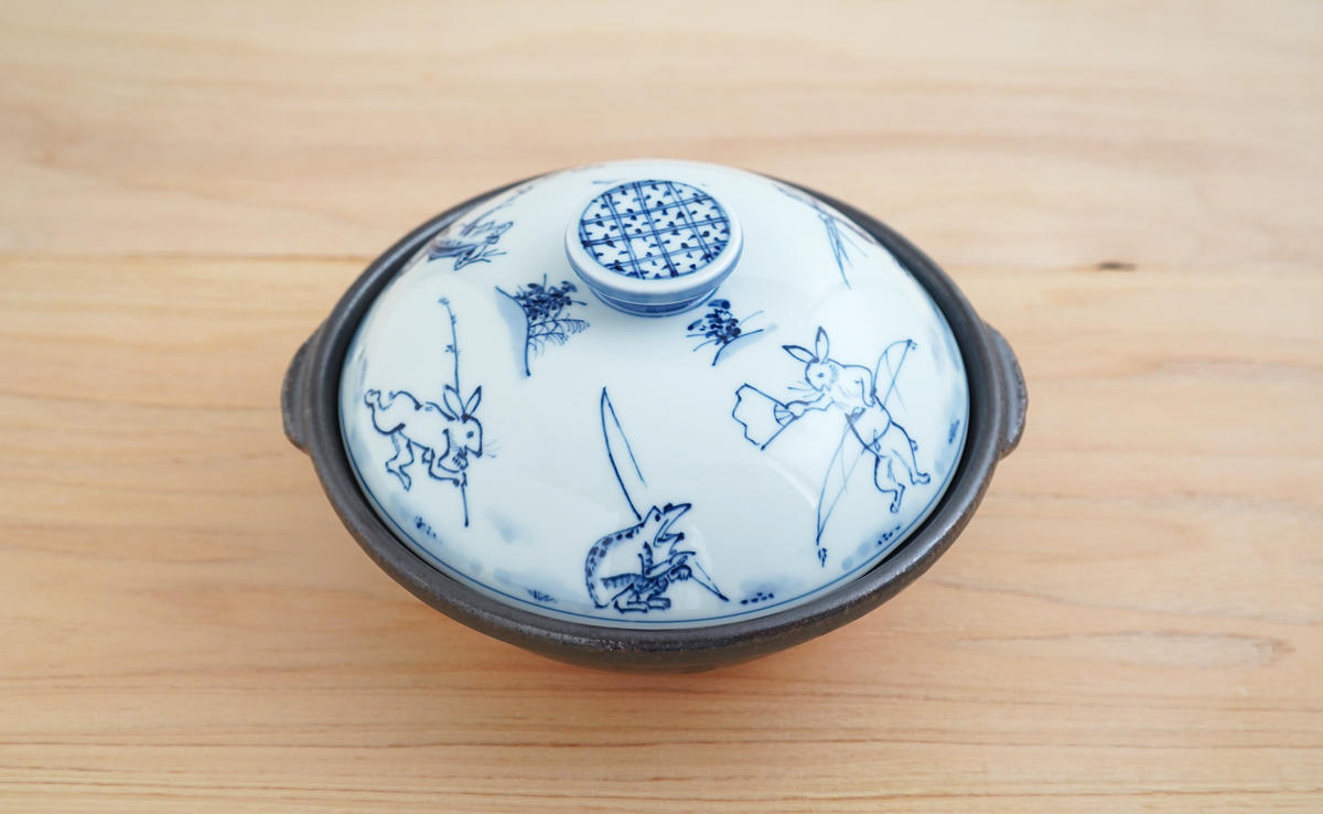 有田焼 染付鳥獣戯画「Waku-わく鍋」【よう楽庵・たかす】お鍋 鍋 ラーメン 雑炊 鳥獣戯画 シリーズ 限定 20客 ギフト 器 うつわ | 55000円 5.5万円 5万5千円 | df040