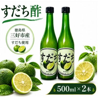 ふるさと納税 三好市 すだち酢(500ml×2本セット)