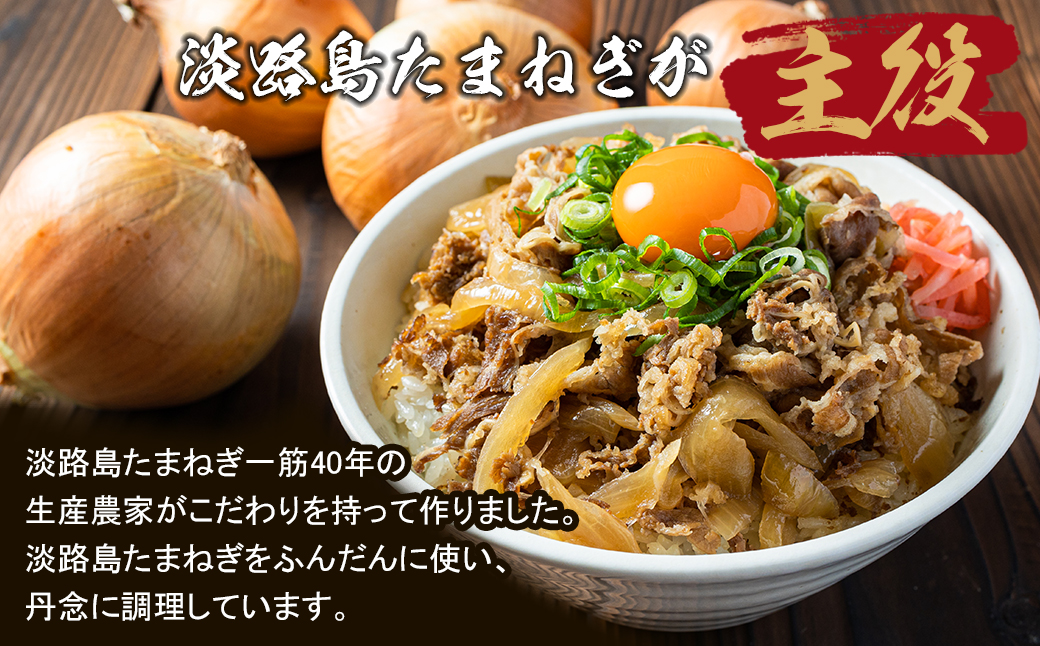 【定期便12ヶ月】淡路島たまねぎ牛丼の具 150g×10食　冷凍食品 湯煎調理