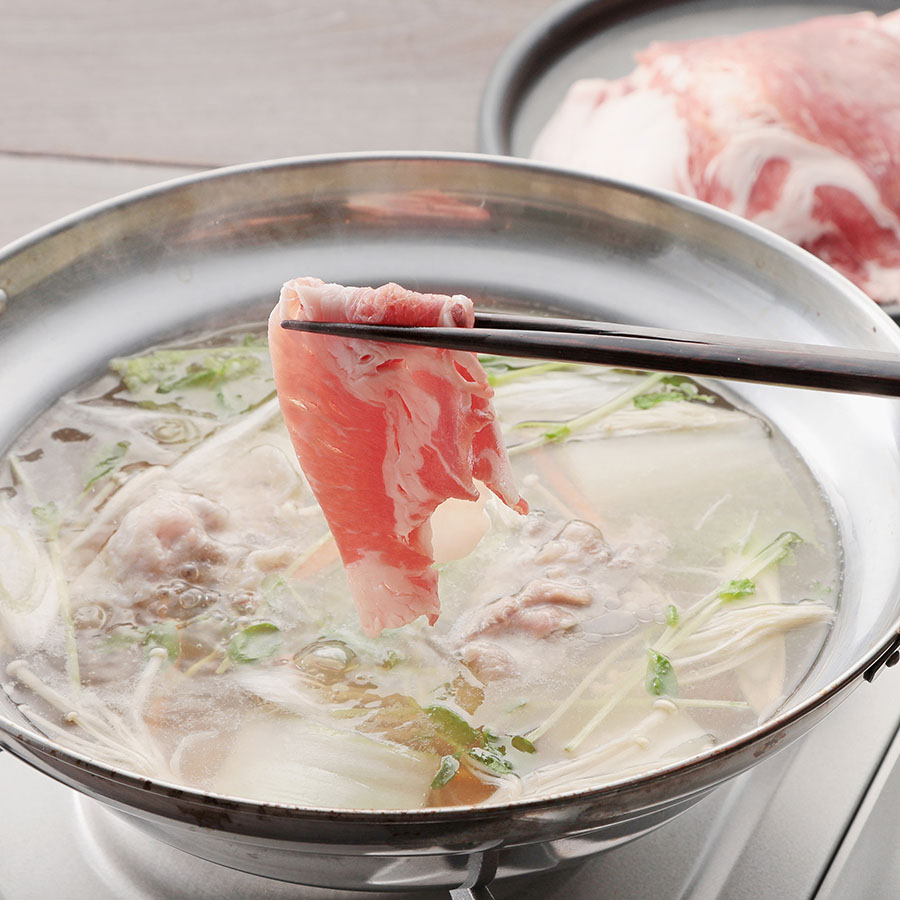 四元豚のしゃぶしゃぶ食べ比べ