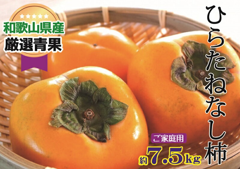 【ふるさと納税】 【訳あり・ご家庭用】【傷あり】ご家庭用たねなし柿(約7.5kg)【10月発送】