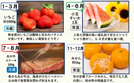 【定期便４回】支援企画！くまもと生産農家応援 定期便 ！ 肉 野菜 フルーツ