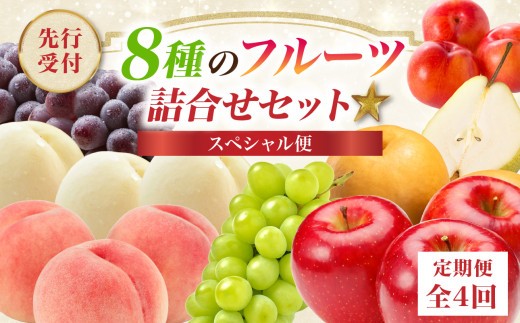 
                  ≪先行受付≫ 【2026度年発送】 【2026度年発送】8種のフルーツ詰合せセット★スペシャル便【定期便全４回】【060-T05】
                