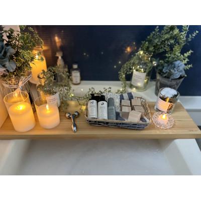 ふるさと納税 丹波市 国産ヒノキのバステーブル　長さ80cm |  | 02