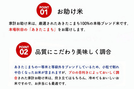 《新米先行受付》《定期便4ヶ月》【白米】家計お助け米 あきたこまち 20kg 秋田県産 令和7年産  こまちライン