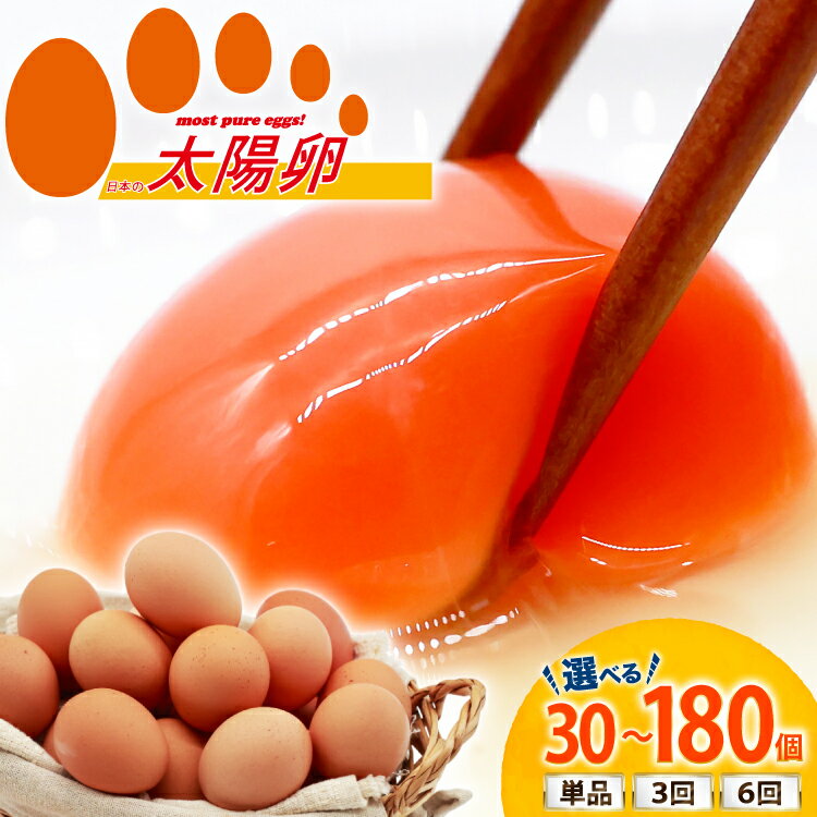 【ふるさと納税】卵 太陽卵 10個入 3パック 計30個 選べる配送回数[落水正商店 長崎県 雲仙市 item2160] たまご タマゴ 鶏卵 定期便 定期 3回 6回 玉子 生卵 九州産 国産 卵焼き 玉子焼き たまご焼き