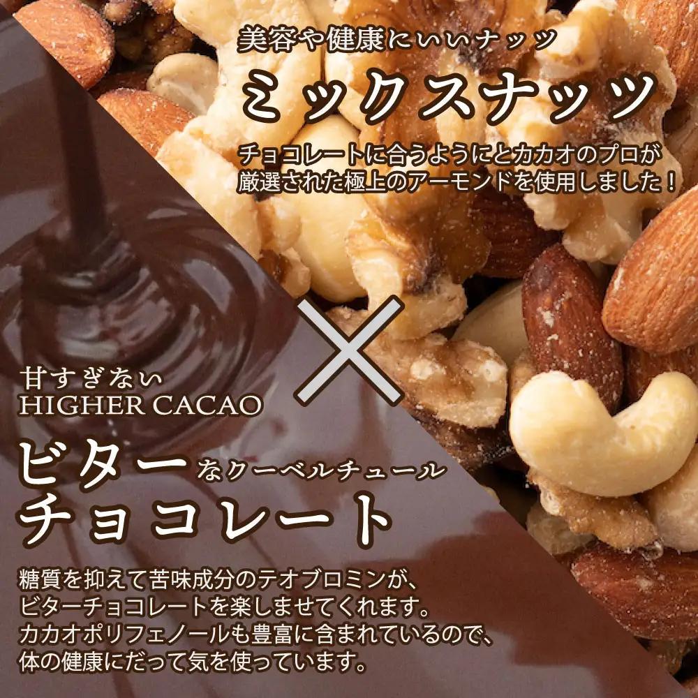 【訳あり】割れチョコ ミックスナッツ 360g(180g×2袋)クーベルチュール使用