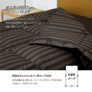  【ダニ忌避率95.9%】さらっと薄手タイプの羽毛布団　ディープブラウン（シングル） 羽毛布団 寝具 肌布団 肌掛け布団 掛けふとん 布団 掛布団 シングル布団 ふとん  羽毛布団