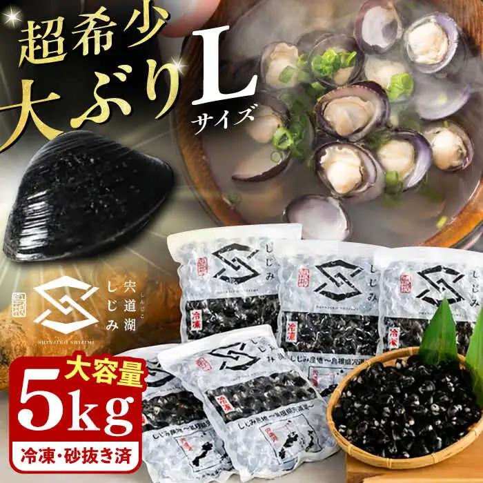 しじみ しじみ 地元でも入手困難なレアサイズ！ 宍道湖産ヤマトシジミ(冷凍砂抜き済み)Lサイズ1kg×5袋(5kg) 島根県松江市/宍道湖漁業協同組合[ALAZ001] しじみ しじみ