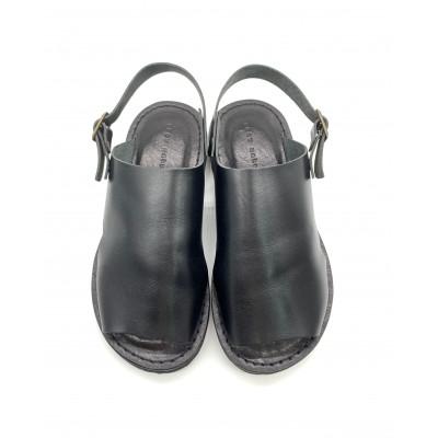 ふるさと納税 松原市 【メンズ】レザーサンダル ブラック　LLサイズ(27.5cm〜28.0cm) 栃木レザー使用 |  | 01