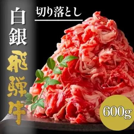 【訳あり】A5等級【白銀】飛騨牛切り落し600g【配送不可地域：離島】【1710341】