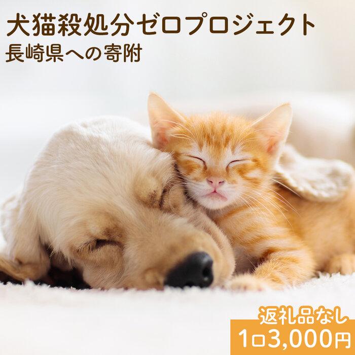 【ふるさと納税】【返礼品なし】犬猫殺処分ゼロプロジェクト 長崎県への寄附　1口3,000円
