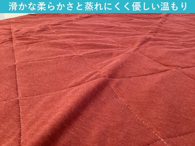 敷パッド 置くだけ簡単 やわらかくて気持ちいい 優しい温もり 100×200cm ボルドー｜1年中使える 快適 敷きパッド 吸湿発熱 吸放湿 抗菌 消臭 [3777]