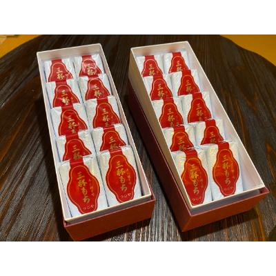 ふるさと納税 大仙市 【菓子司つじや】三杯もちミニ(赤あん)10個 詰め合わせ×2箱
