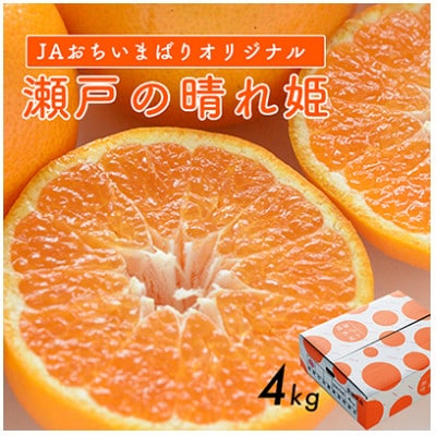 4kg、12月～1月に発送【先行受付】JAおちいまばり 瀬戸の晴れ姫(はれひめ)