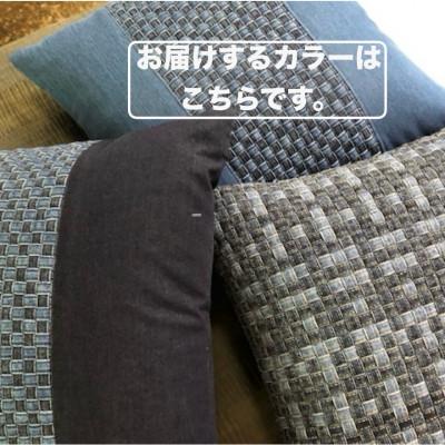 ふるさと納税 福山市 デニム加工職人の手仕事から生まれた【デニムループクッション】(淡色切り替え) |  | 03