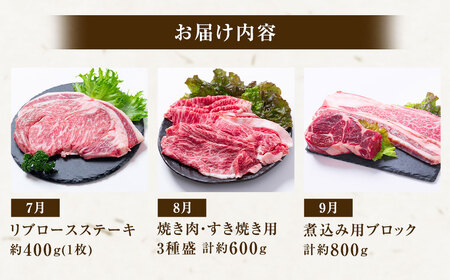 【12回定期便】 長崎和牛 スタンダードコース ／ 12回 黒毛和種 黒毛和牛 和牛 国産牛 牛肉 お肉 肉 霜降り セット コース 定期便 九州 長崎県 長崎市 冷凍