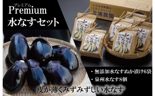 Premium水なすセット【新鮮 野菜 泉佐野産 茄子 やさい 高評価 数量限定 大阪 泉佐野 大阪府 泉佐野市】