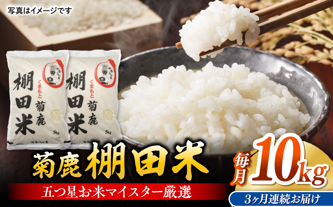 【3回定期便】 菊鹿 棚田米 10kg （5kg×2袋） 【ミヤタ 株式会社 】 [ZAH017]