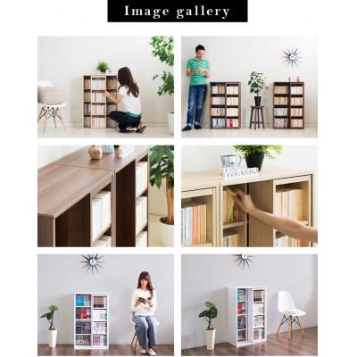 ふるさと納税 海南市 【完成品】スライド本棚 W57.5cm ナチュラルオーク AKU101193104 |  | 03