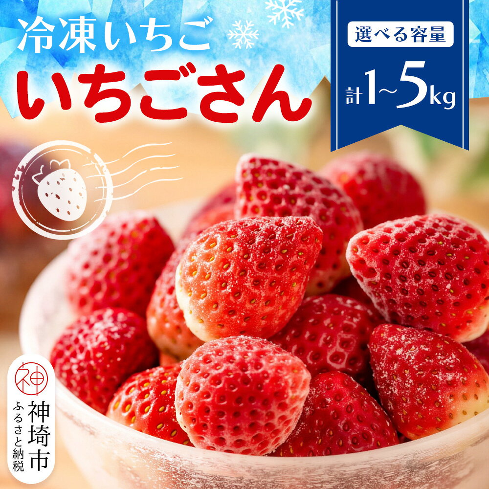【ふるさと納税】【ふるさと納税】＜内容量が選べる＞冷凍いちご(いちごさん) 1kg～5kg【佐賀県 いちごさん 冷凍いちご 新鮮 果実 加工 甘さ 香り デザート スムージー ソース】(H116P001)