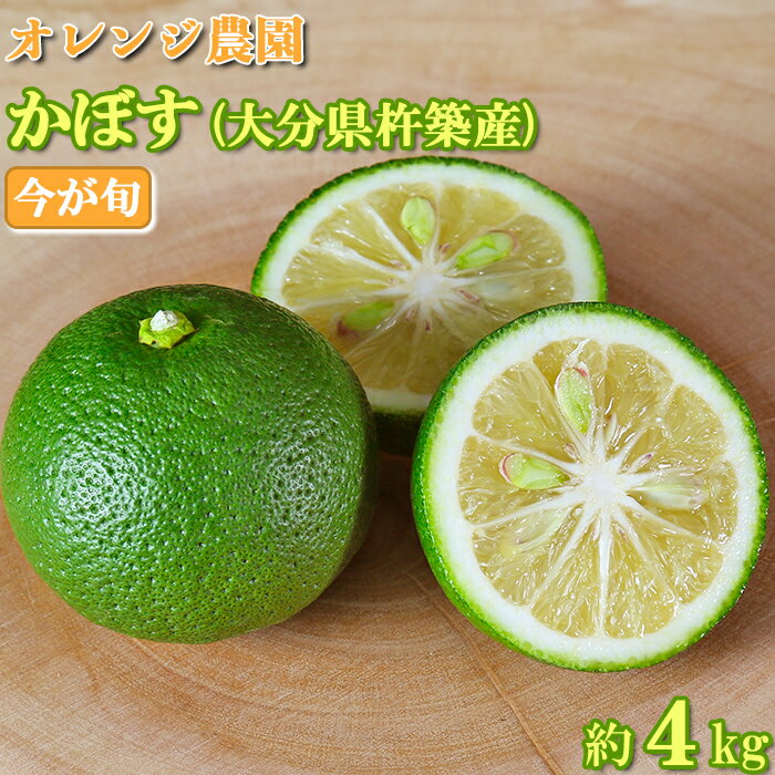 【ふるさと納税】 オレンジ農園のかぼす約4kg（大分県杵築市産） 先行予約 果物 フルーツ 10000円 ＜114-004_5＞