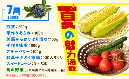 【計2回定期便】ふるさと小包詰め合わせ 年2回 7月・12月便 美馬市ふるさと小包推進協議会《年2回定期便：7月出荷、12月出荷》