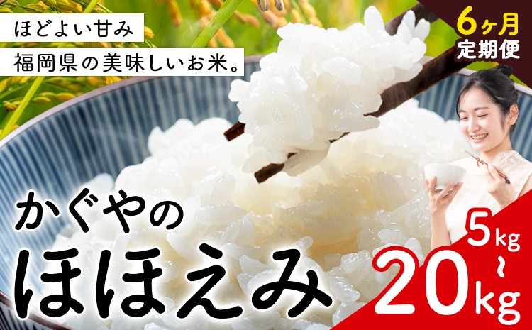
                  【6ヶ月定期便】米 かぐやのほほえみ 5kg 10kg 20kg 白米 《お申込月の翌月出荷》 福岡県 小竹町 お米 ブレンド米 国産
                