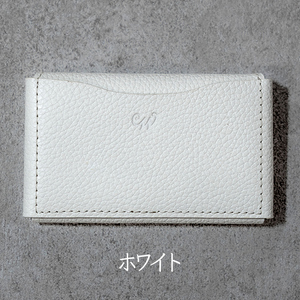 本革 カード 名刺入れ 日本製 レザー 革製品 カードケース Liete WH-21 ホワイト