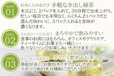 ＜バイオ茶 スポーツ 1袋（3g×24パック）＞ 有機緑茶 お茶 茶葉 tea 緑茶 製茶 水出し アイス ティーバッグ マグボトル お手軽 小分け 飲料類 水分補給 国産 宮崎県産 九州産 スポーツ