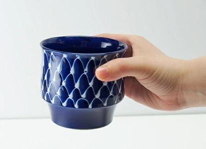 【波佐見焼】 満水325mlカップ　網絵 【西海陶器】1　18151