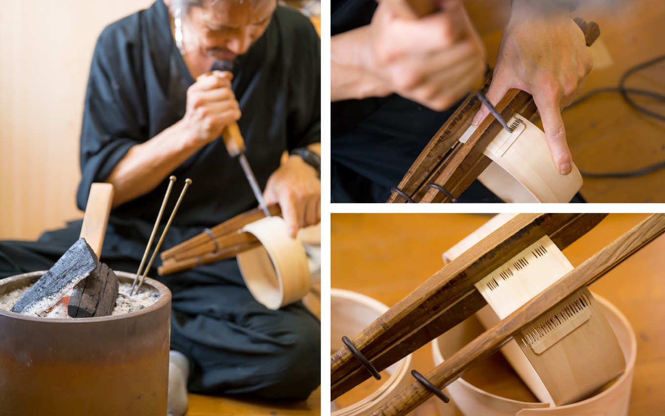 「ぬし熊」の漆器は、全て四代目ぬし熊の手によって、全四十の行程を経て仕上げられています。