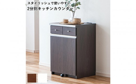 
                  大川家具 ゴミ箱 カウンター ダストカウンター 幅55cm コンセント付き ゴミの分別ができる【全2色】
                